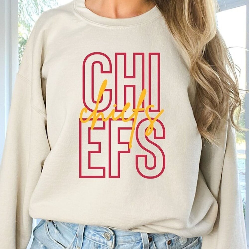 Kansas City Chiefs Sweatshirt Retro NFL Football Crewneck Classic Fan 79